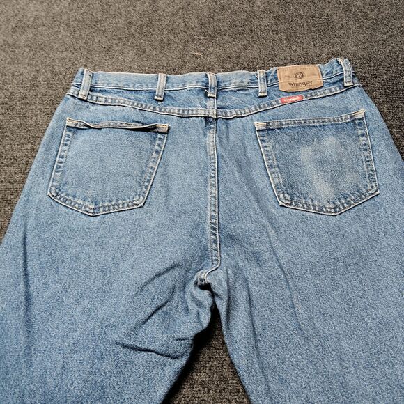 Wrangler Jeans Men 38x34‎ Blue Reuglar Fit Straight Leg Casual Everyday Workwear - Picture 5 of 12